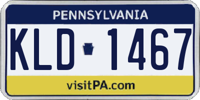 PA license plate KLD1467