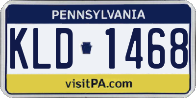 PA license plate KLD1468