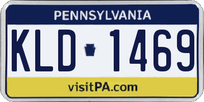 PA license plate KLD1469