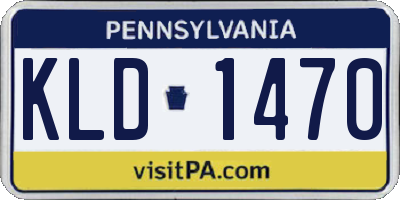 PA license plate KLD1470