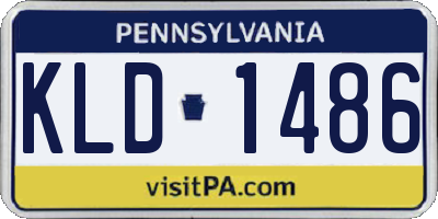 PA license plate KLD1486