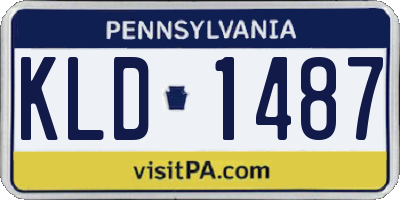 PA license plate KLD1487