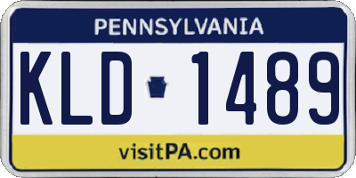 PA license plate KLD1489
