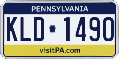 PA license plate KLD1490