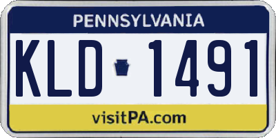 PA license plate KLD1491