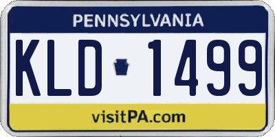 PA license plate KLD1499