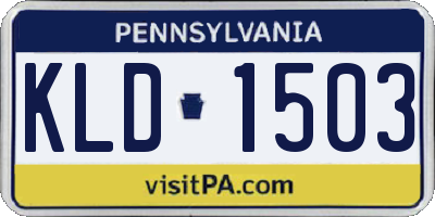 PA license plate KLD1503