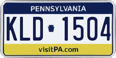 PA license plate KLD1504