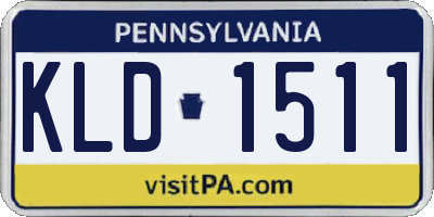 PA license plate KLD1511