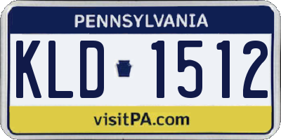 PA license plate KLD1512