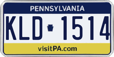 PA license plate KLD1514