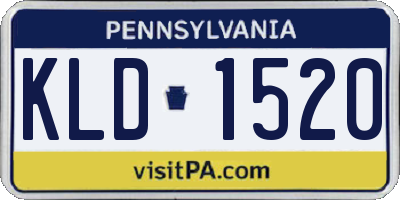 PA license plate KLD1520