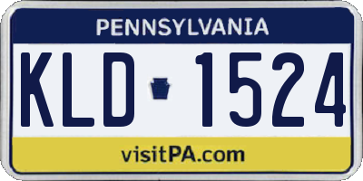 PA license plate KLD1524