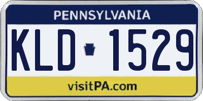 PA license plate KLD1529