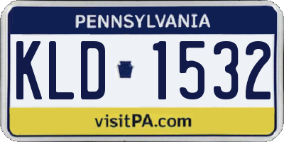 PA license plate KLD1532