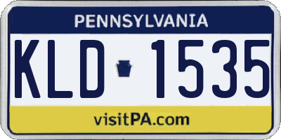 PA license plate KLD1535