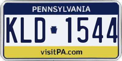 PA license plate KLD1544
