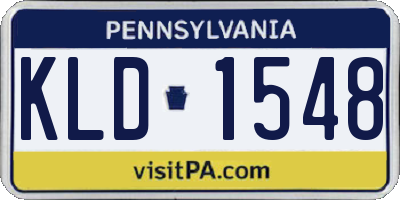 PA license plate KLD1548