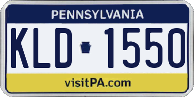 PA license plate KLD1550