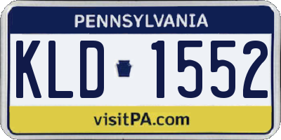 PA license plate KLD1552