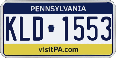 PA license plate KLD1553