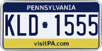 PA license plate KLD1555