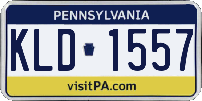 PA license plate KLD1557