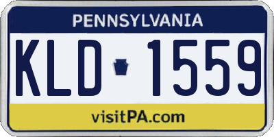 PA license plate KLD1559