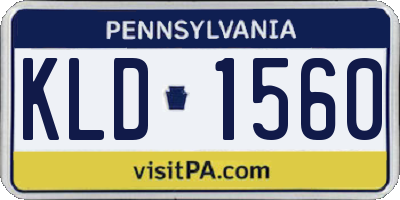 PA license plate KLD1560