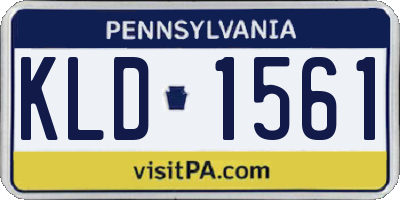 PA license plate KLD1561