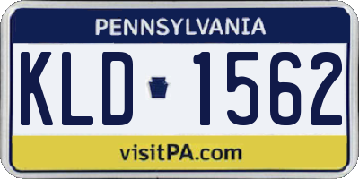 PA license plate KLD1562
