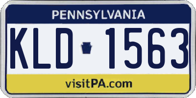PA license plate KLD1563