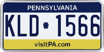 PA license plate KLD1566