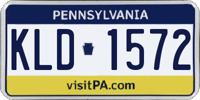PA license plate KLD1572