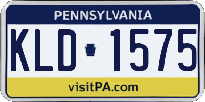 PA license plate KLD1575