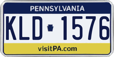 PA license plate KLD1576