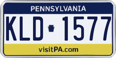 PA license plate KLD1577