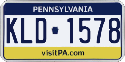 PA license plate KLD1578
