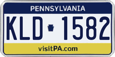 PA license plate KLD1582