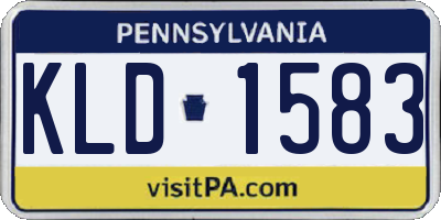 PA license plate KLD1583