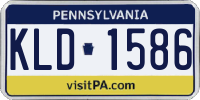 PA license plate KLD1586