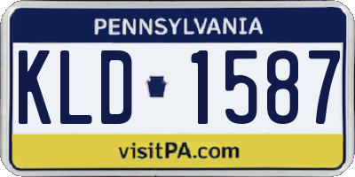 PA license plate KLD1587