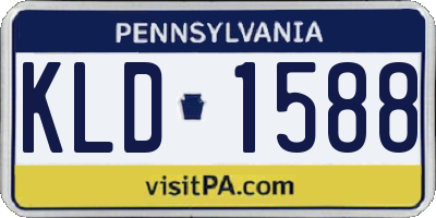 PA license plate KLD1588