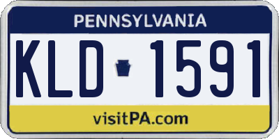 PA license plate KLD1591