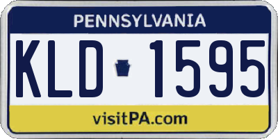 PA license plate KLD1595