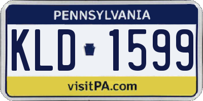 PA license plate KLD1599