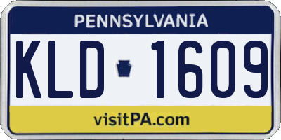 PA license plate KLD1609