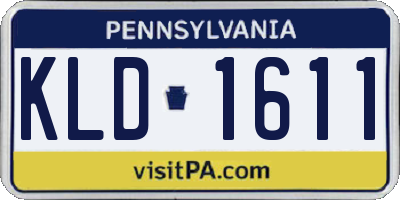PA license plate KLD1611