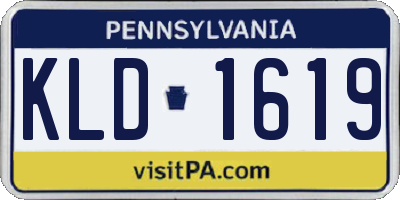 PA license plate KLD1619