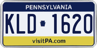 PA license plate KLD1620